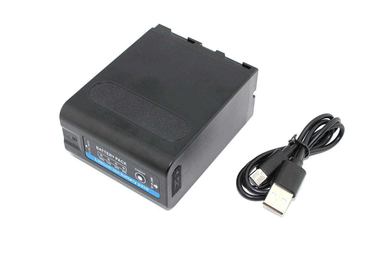 Аккумуляторная батарея для видеокамеры Sony CCD-RV (NP-F970) USB Type-C 7.4V 10500mAh усил