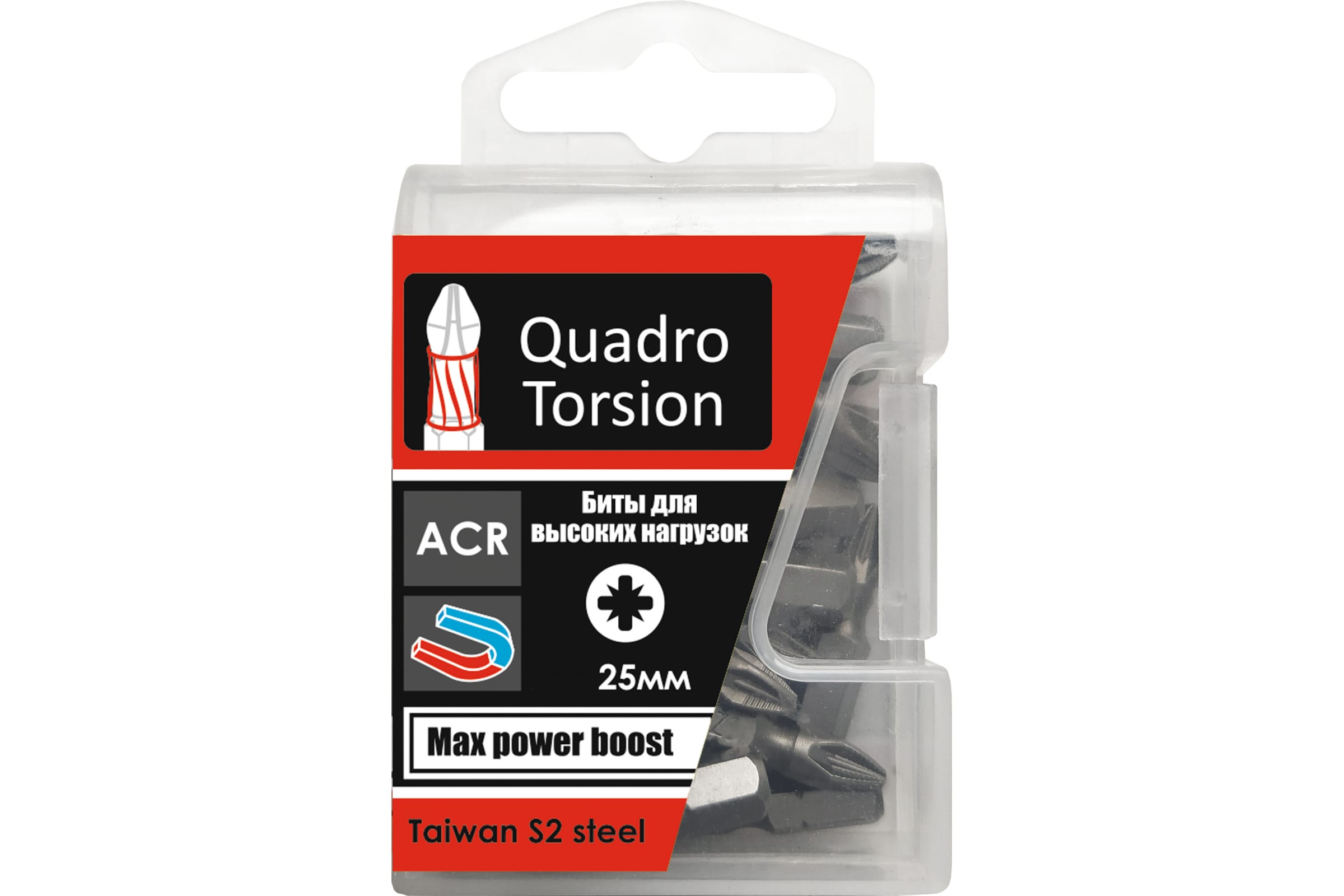 

Quadro Torsion Бита 1/4 C6,3 Pz1-25мм 10 шт./кор. 420125