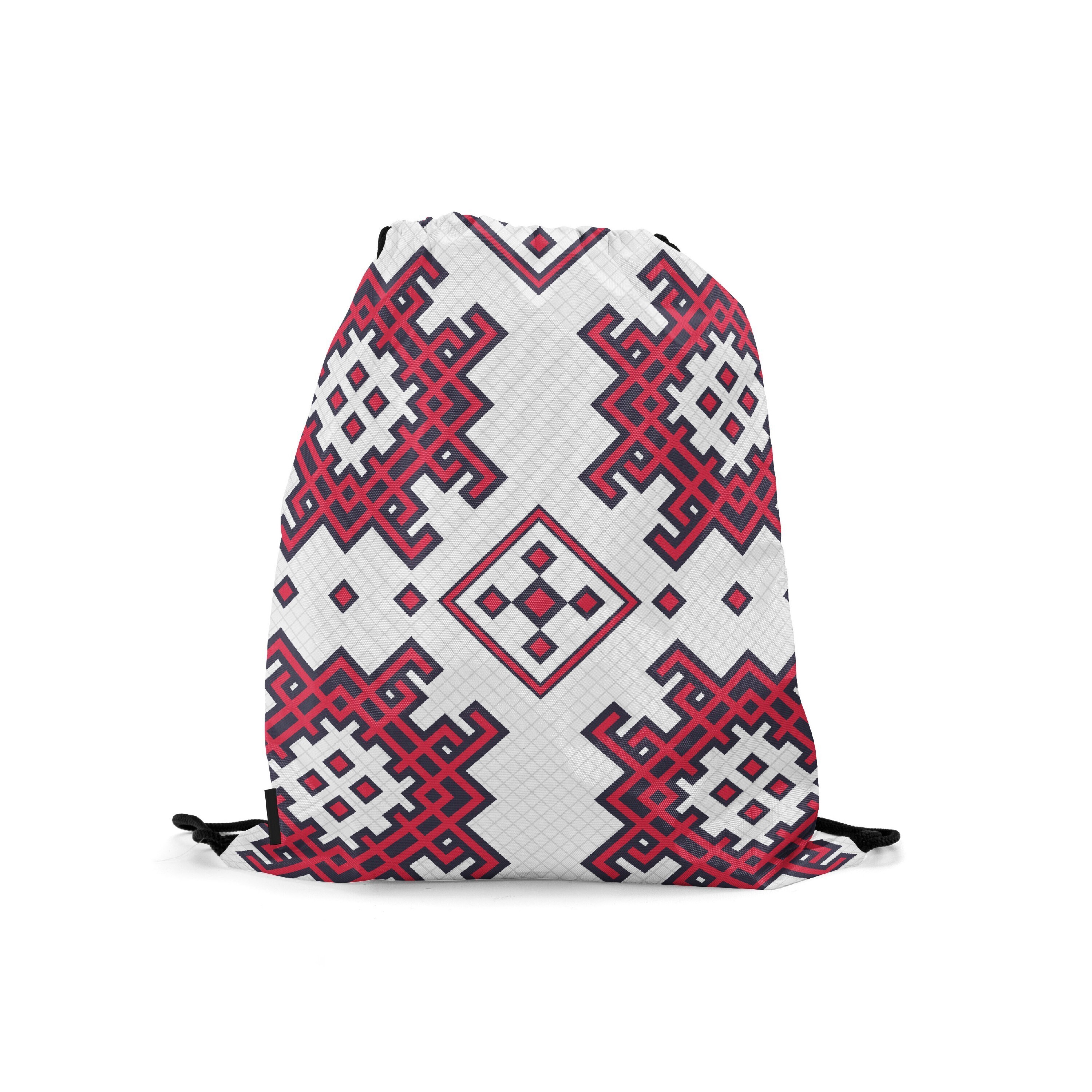 

Мешок-рюкзак для сменной обуви Burnettie EthnicPattern09, Красный