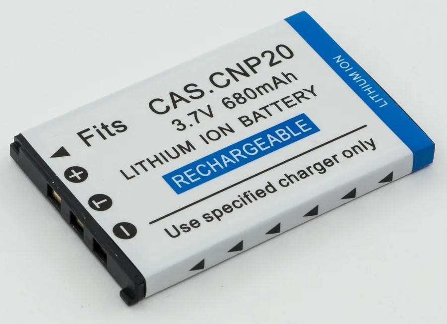 Аккумуляторная батарея NP-20 для фотоаппарата Casio Exilim Card M1, M2, M20, M20U, S1, S1P