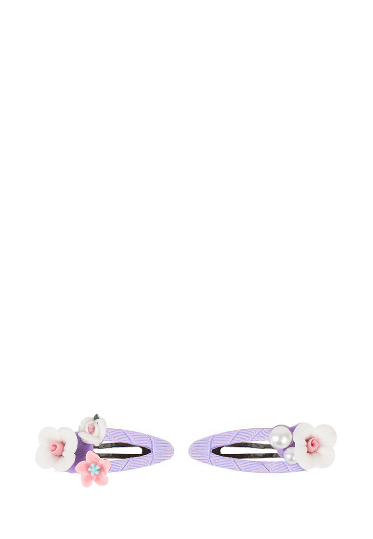 Заколка Daniele Patrici B7433 цв. фиолетовый, белый
