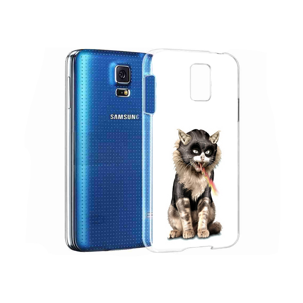 

Чехол MyPads Tocco для Samsung Galaxy S5 дьяволский кот (PT12196.512.341), Прозрачный, Tocco