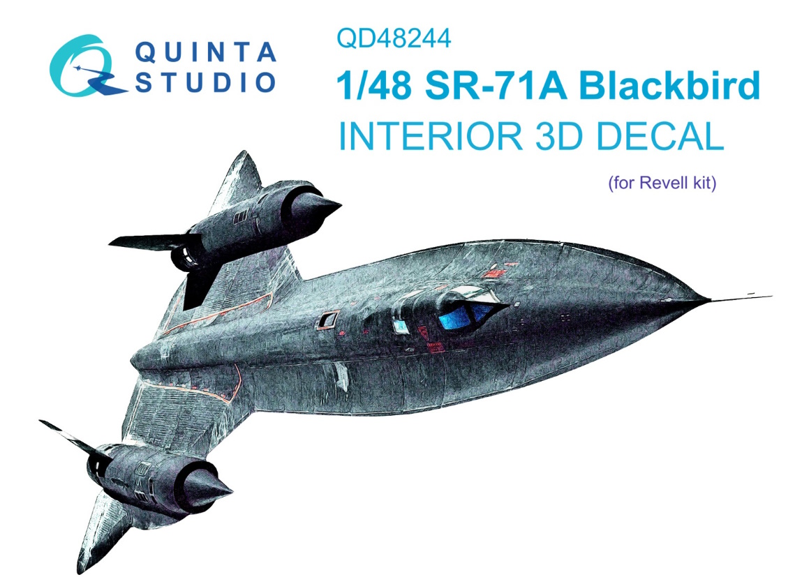 

QD48244 3D Декаль интерьера кабины SR-71A Revell, Цветной