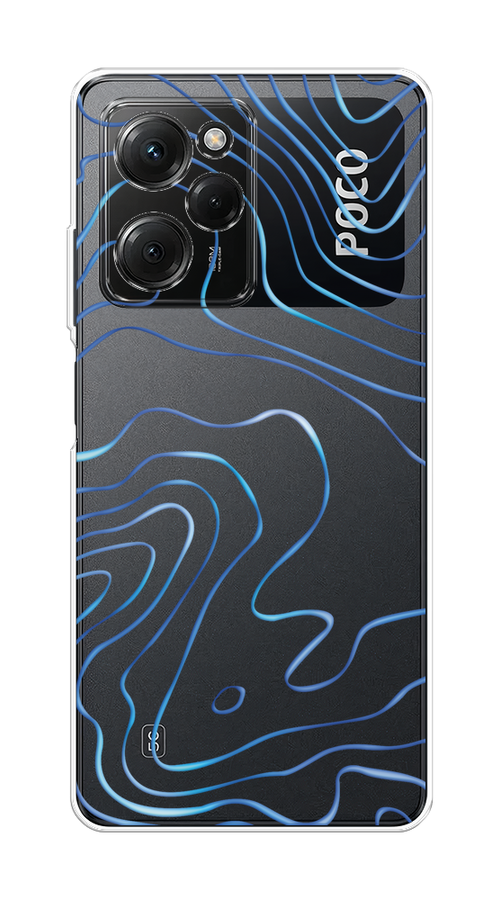 

Чехол Homey на Poco X5 Pro 5G "Blue lines", Прозрачный;синий, 318050-1