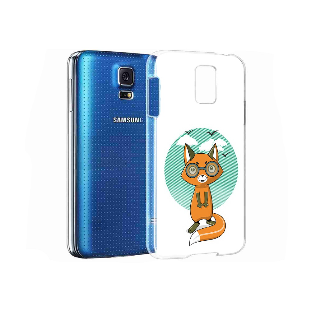 

Чехол MyPads Tocco для Samsung Galaxy S5 задумчивая лиса (PT12196.512.348), Прозрачный, Tocco