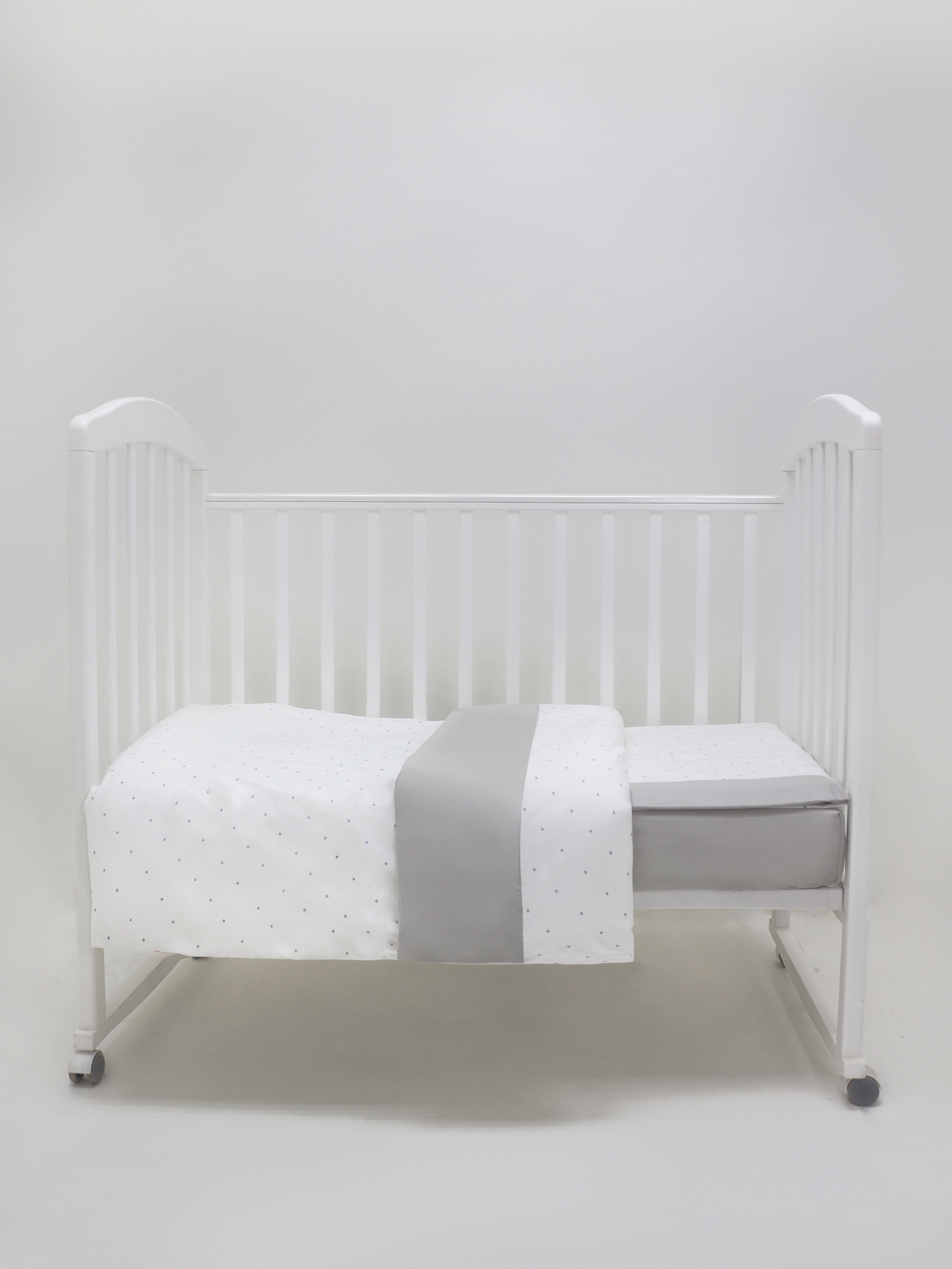 Комплект постельного белья для новорожденноых Rant basic COZY серый, поплин