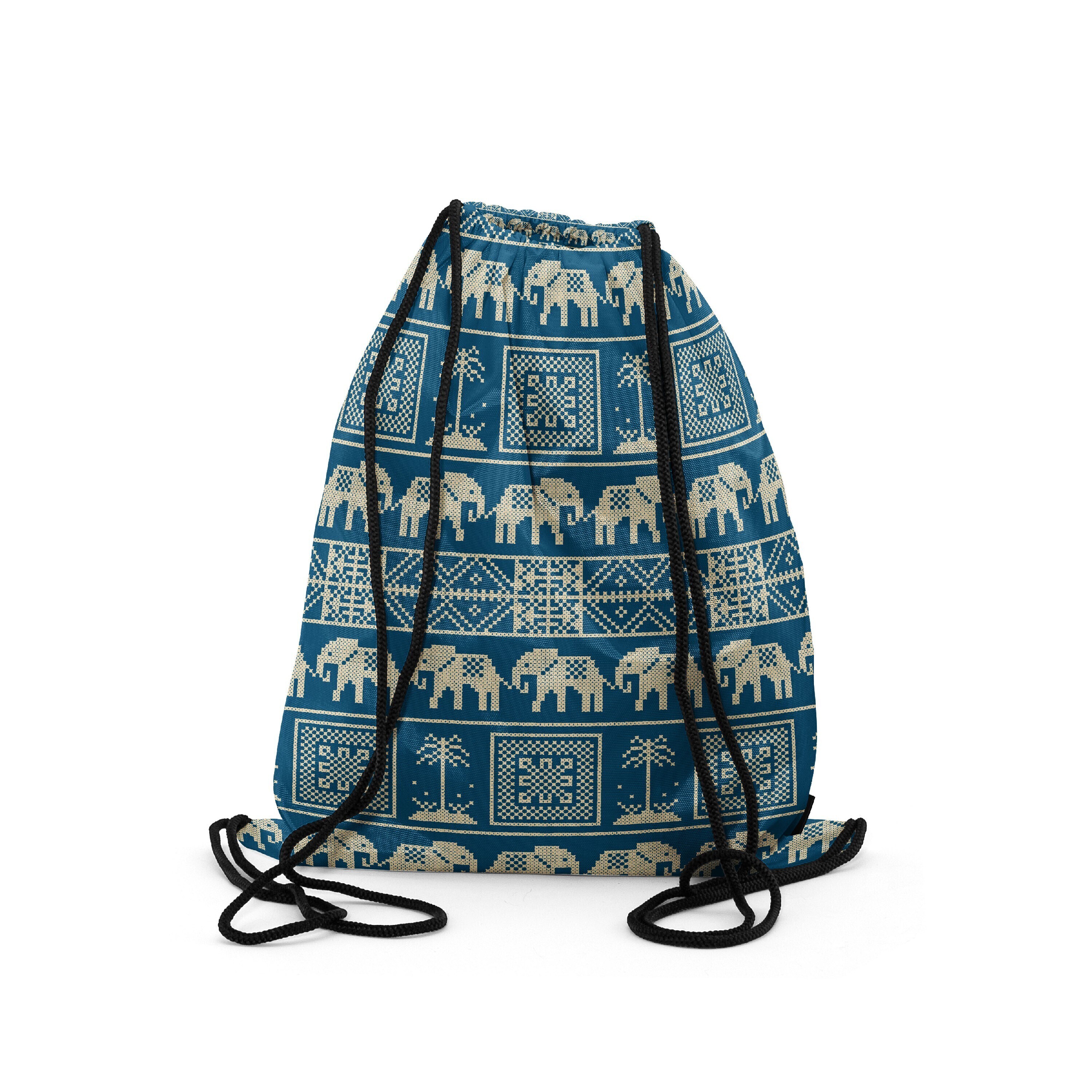 

Мешок-рюкзак для сменной обуви Burnettie EthnicPattern11Big, Бирюзовый
