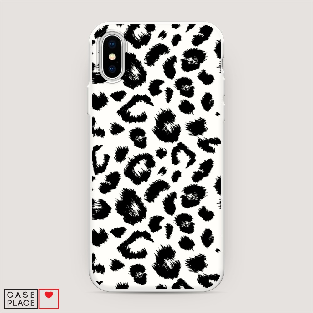 

Матовый силиконовый чехол "Окрас леопарда фон" на Apple iPhone X (10), 11057-1