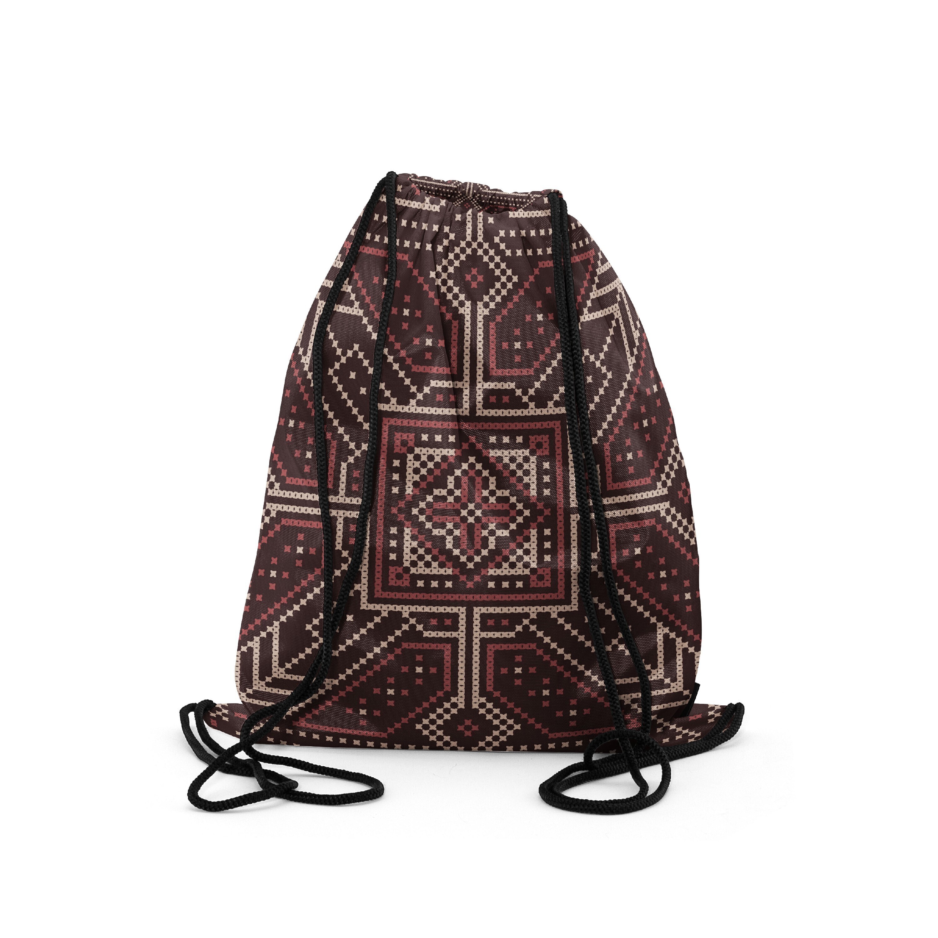 

Мешок-рюкзак для сменной обуви Burnettie EthnicPattern13, Коричневый