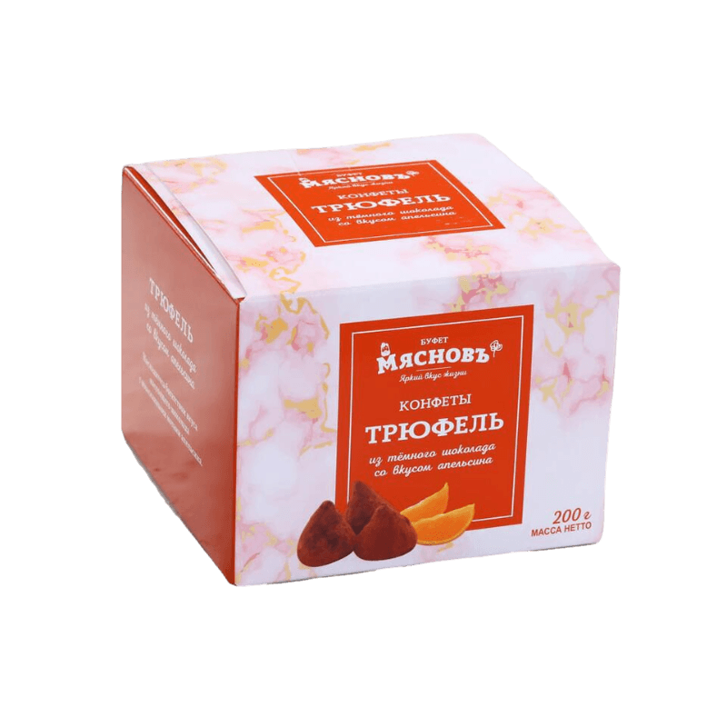 

Конфеты МясновЪ БУФЕТ Трюфель со вкусом апельсина 200 г