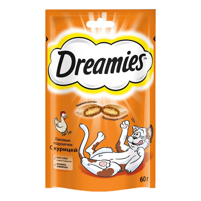 

Лакомство для кошек Dreamies с курицей, 60г