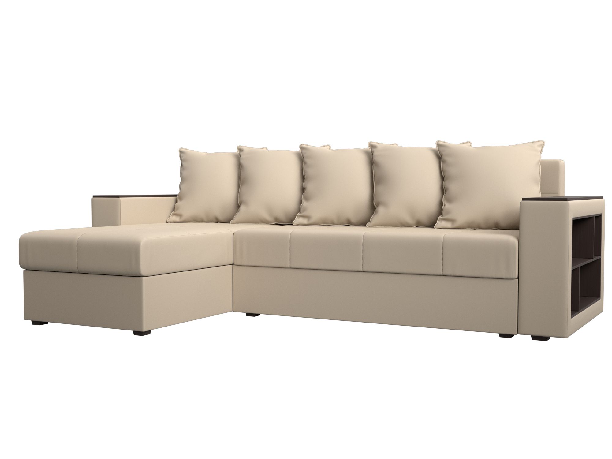 

Угловой диван Дубай Лайт левый экокожа бежевый, Угловой диван Дубай Лайт левый угол