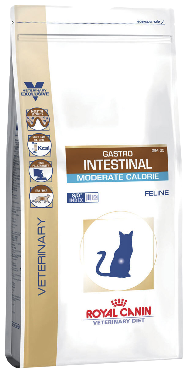 

ROYAL CANIN ROYAL CANIN GASTRO INTESTINAL MODERATE CALORIE GIM35 для взрослых кошек при за