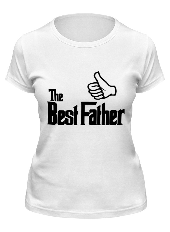 

Футболка женская Printio The best father, лучший отец белая 2XL, Белый, The best father, лучший отец