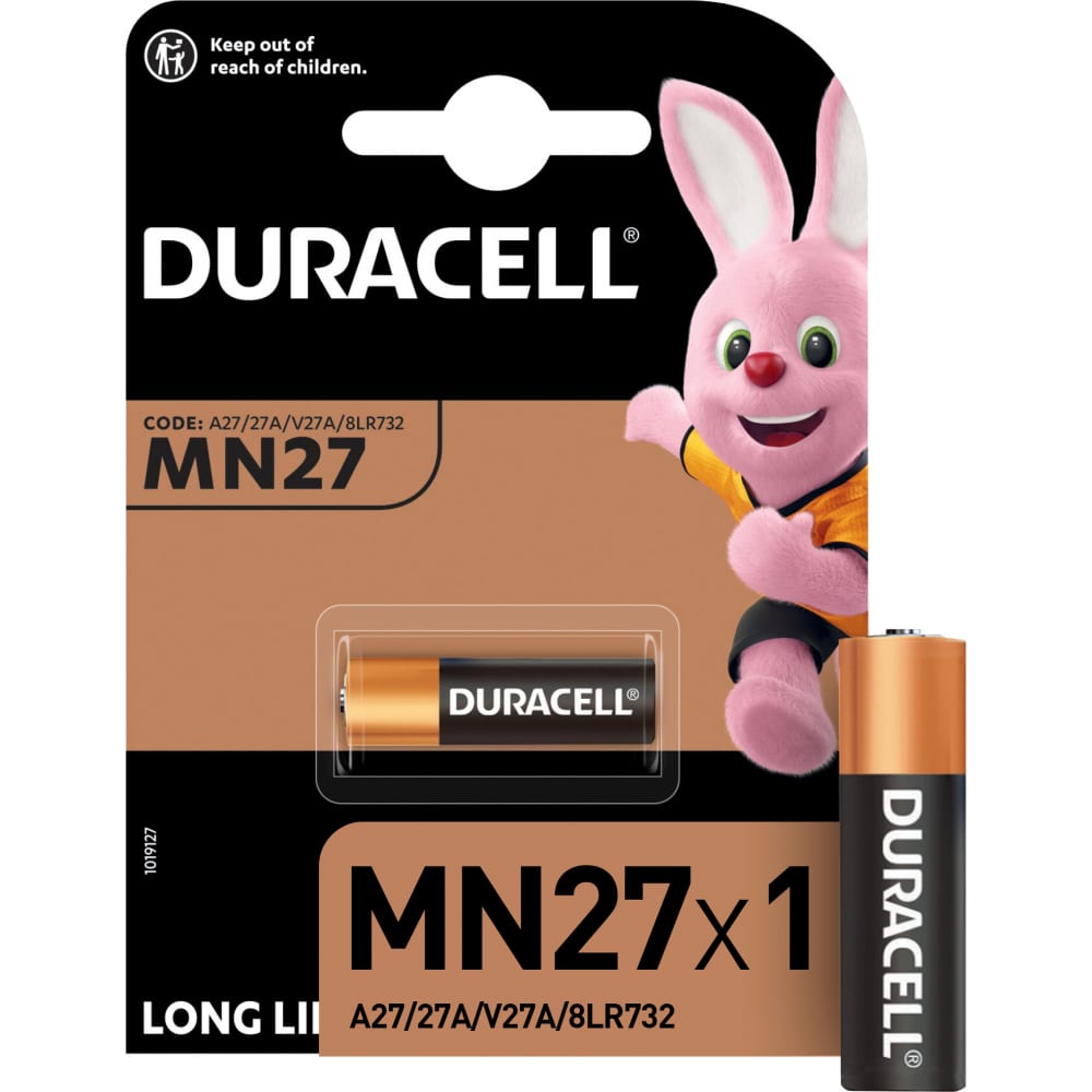 фото Батарейка щелочная duracell, mn27 12v 1шт a0000027