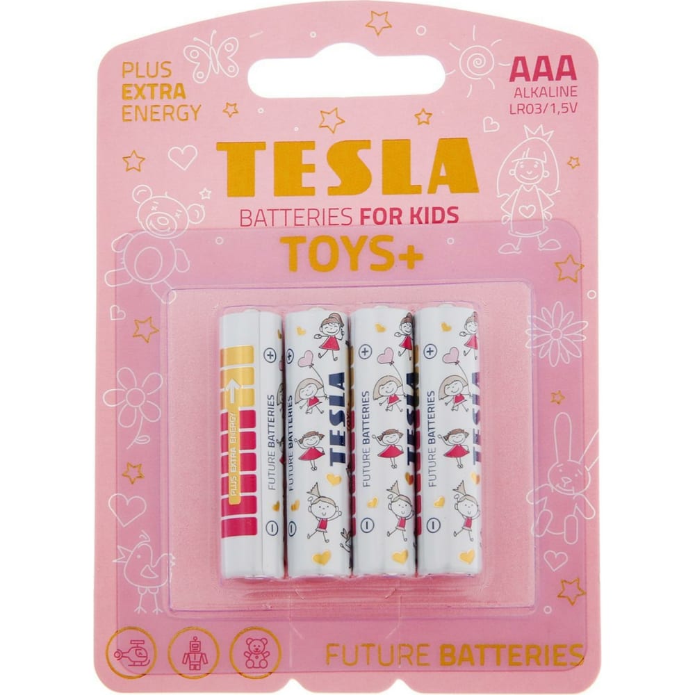 Батарейки Tesla AAA TOYS+ GIRL 4 шт. 8594183397825