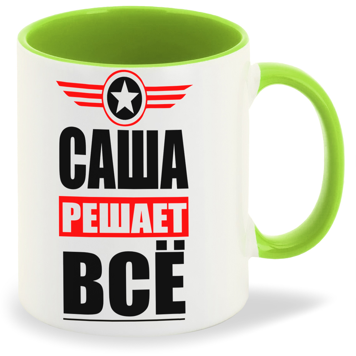 

Кружка CoolPodarok САША решает все, САША решает все
