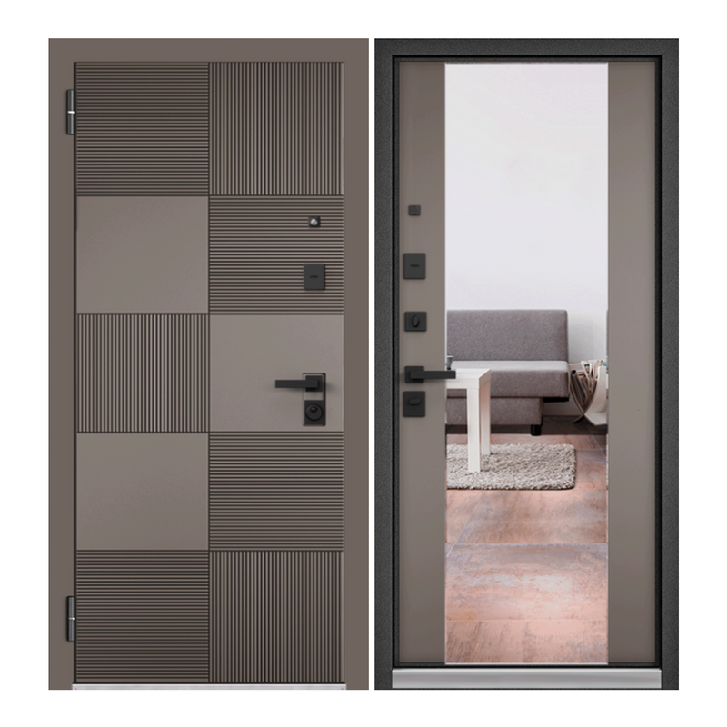 

Дверь входная для квартиры Torex TRUST Optima 860х2050, левый, коричневый, Торэкс TRUST Optima Эмаль капучино_9E-173/Эмаль капучино_9E-164, зеркало