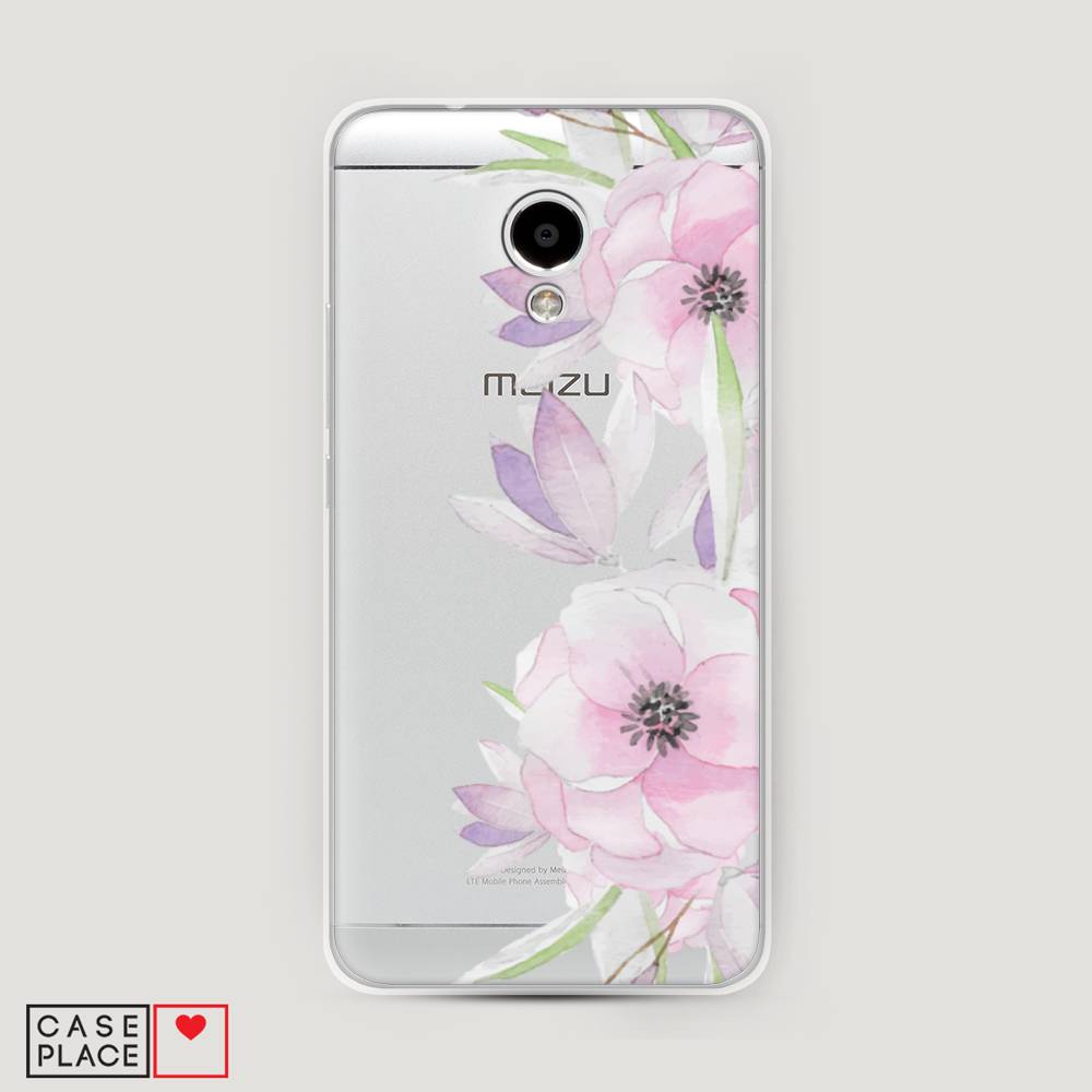 

Чехол Awog на Meizu M5S "Нежные анемоны", Розовый;черный;фиолетовый, 72250-8