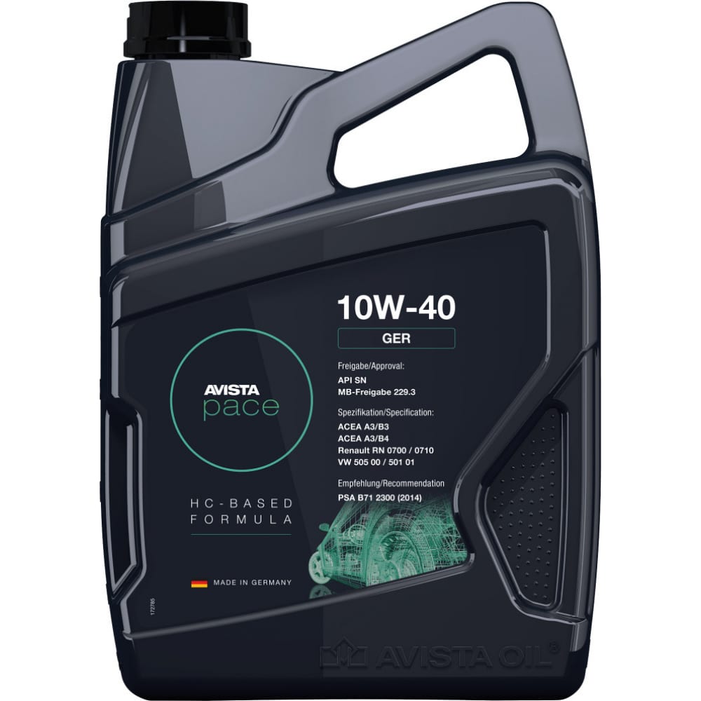 

Моторное масло AVISTA PACE GER SAE 10W-40 4л 173071