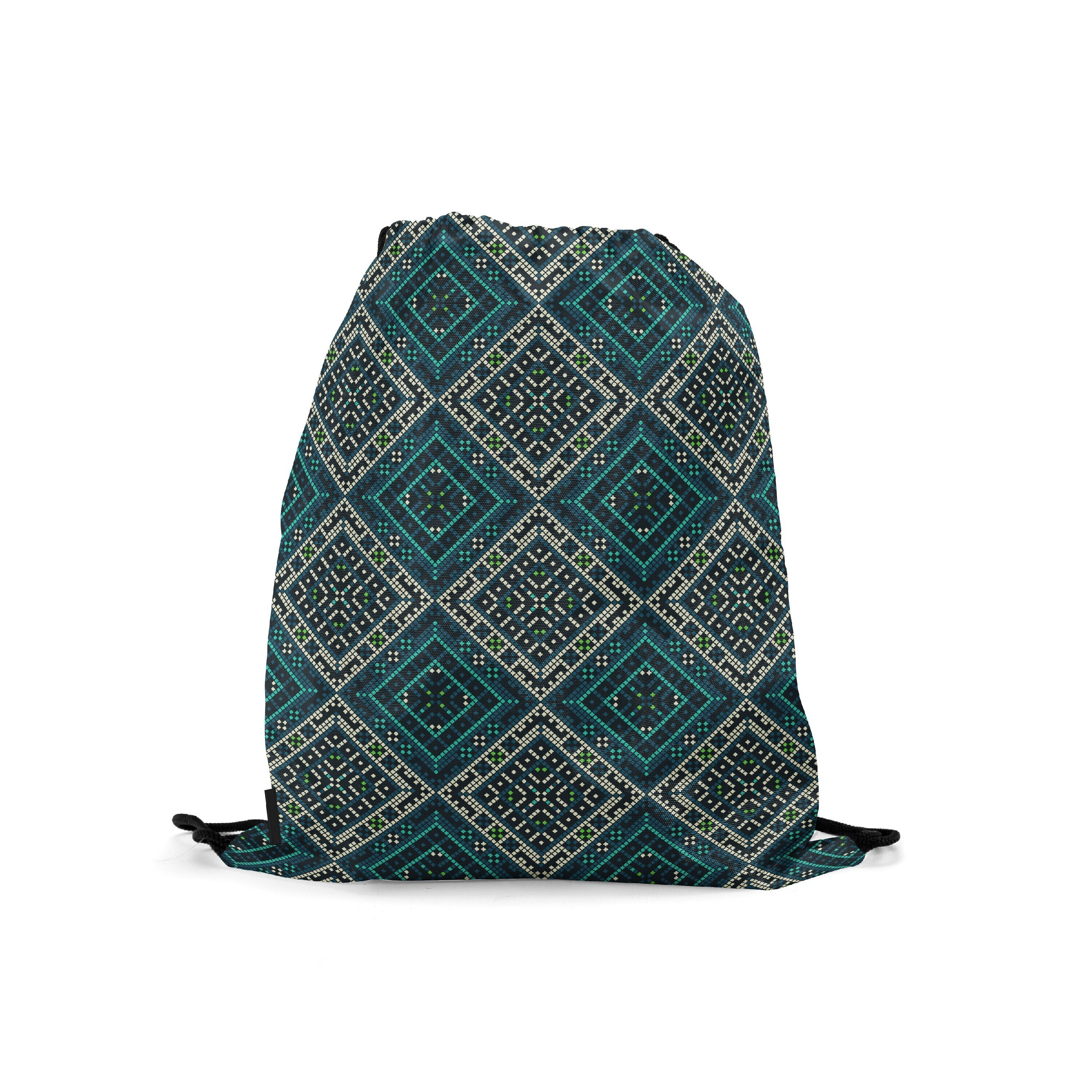 

Мешок-рюкзак для сменной обуви Burnettie EthnicPattern16Big, Бирюзовый