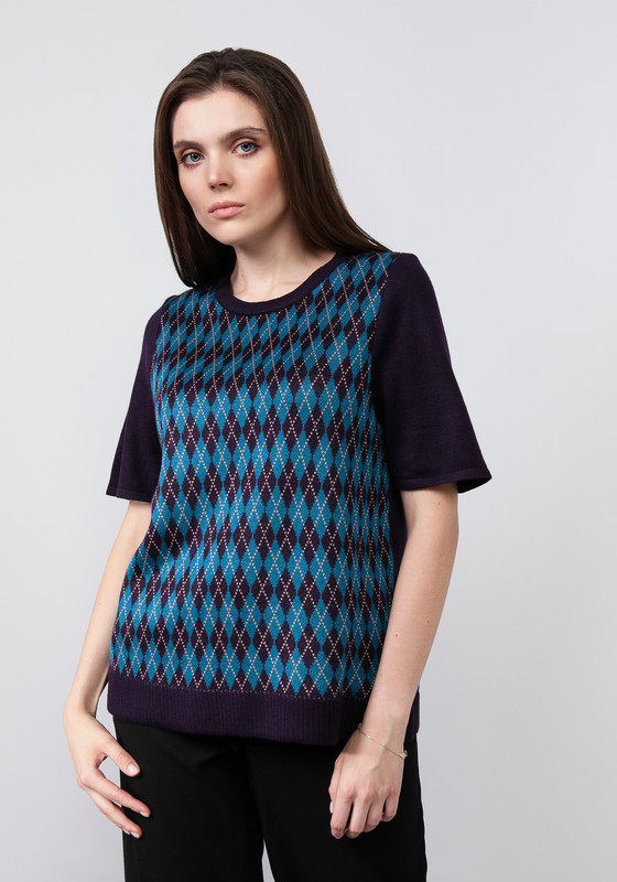

Джемпер женский Vivawool 310998 разноцветный 52 RU, 310998