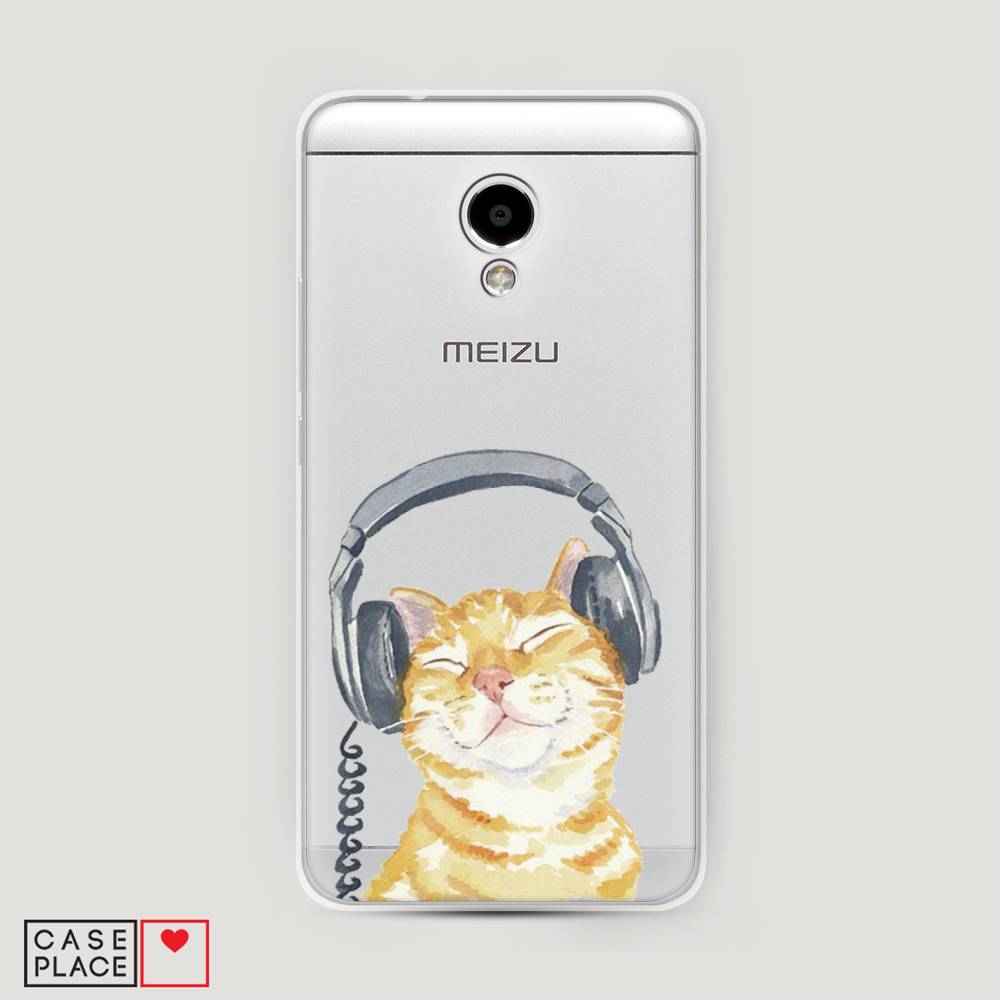 

Чехол Awog "Кот меломан" для Meizu M5S