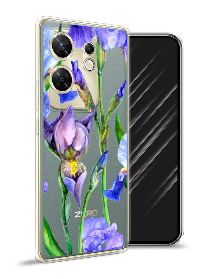 

Чехол Awog на Infinix Zero 30 4G "Синие ирисы", Фиолетовый;голубой;зеленый, 3105050-1