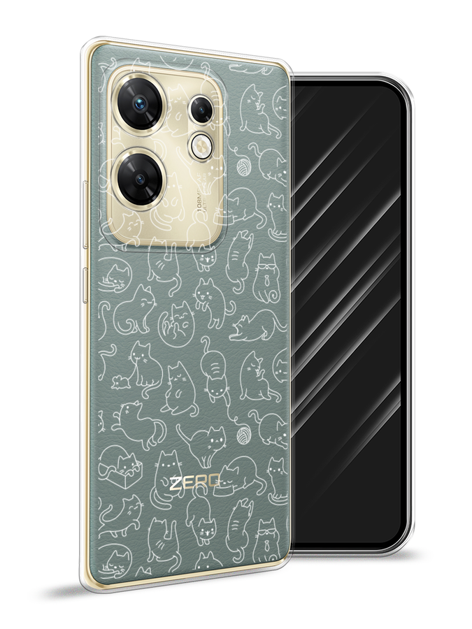 

Чехол Awog на Infinix Zero 30 4G "Шкодливые котики", Прозрачный;бежевый, 3105050-1