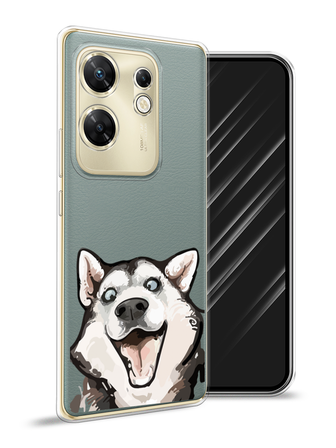 

Чехол Awog на Infinix Zero 30 4G "Радостный хаски", Белый;голубой;черный, 3105050-1