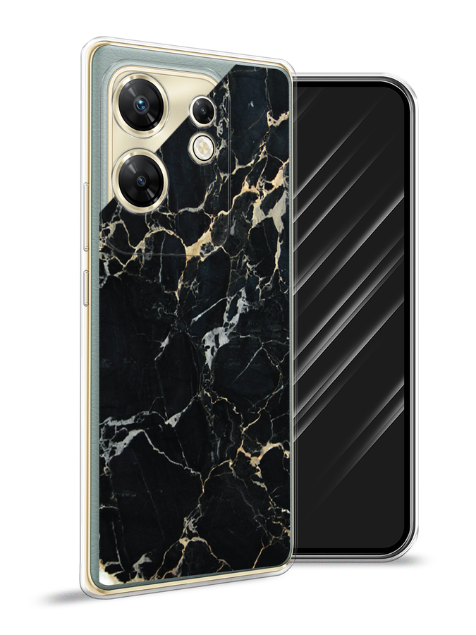 

Чехол Awog на Infinix Zero 30 4G "Черный мрамор уголок", Черный;золотистый, 3105050-1