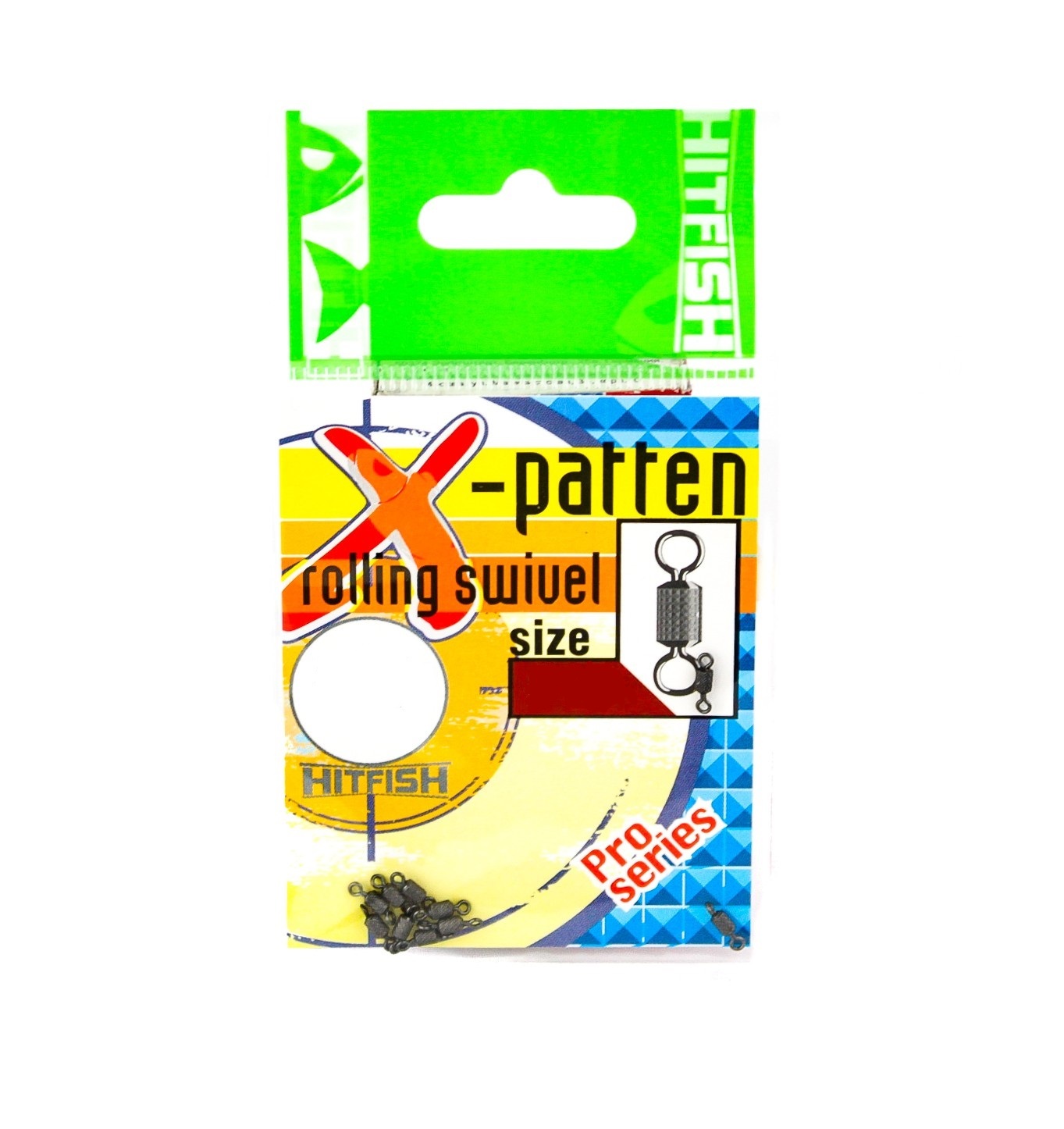 Вертлюжки (30 шт/уп) Hitfish X-PATTEN ROLLING SWIVEL #14, 7 кг, XPRS-14-30