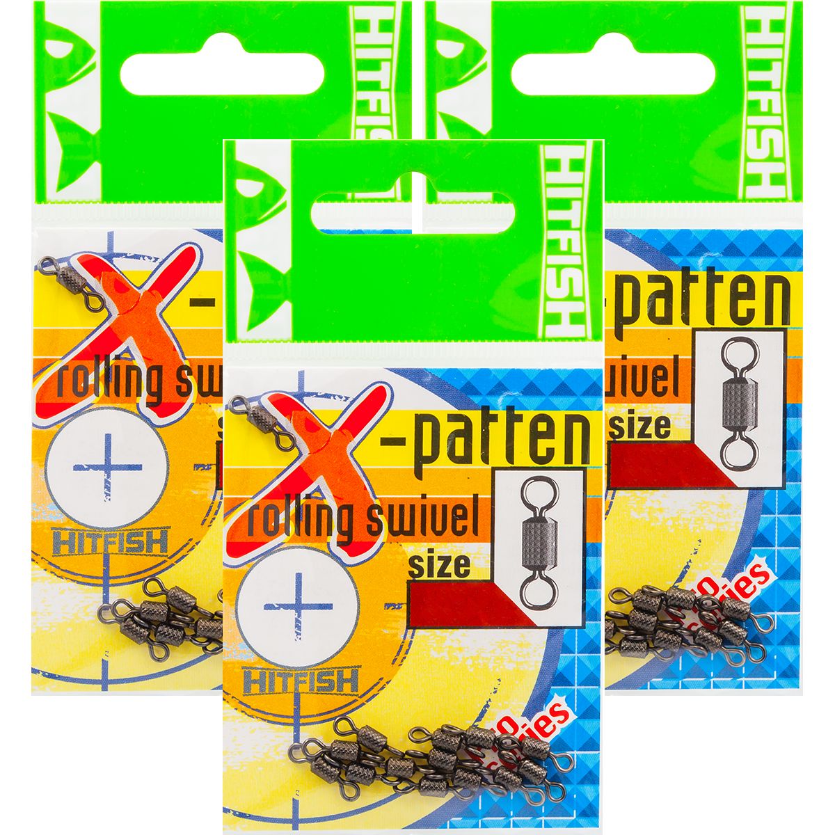 Вертлюжки (42 шт/уп) Hitfish X-PATTEN ROLLING SWIVEL #06, 25 кг, XPRS-6-42