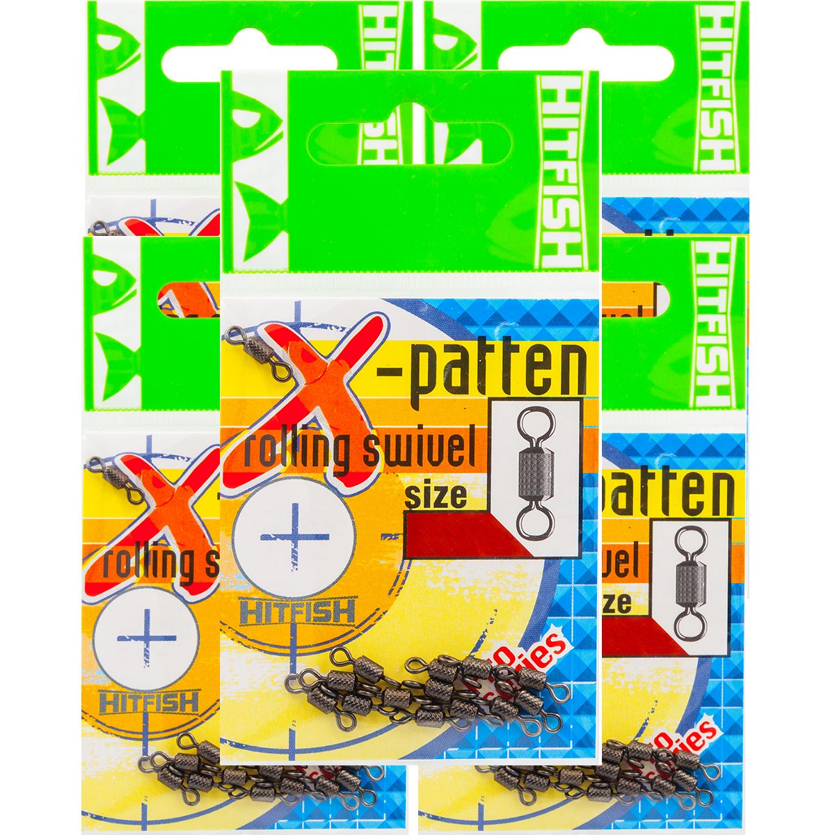 Вертлюжки (50 шт/уп) Hitfish X-PATTEN ROLLING SWIVEL #12, 9 кг, XPRS-12-50