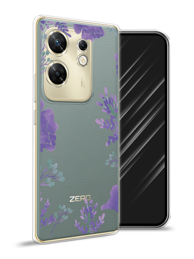 

Чехол Awog на Infinix Zero 30 4G "Сиреневая цветочная рамка", Прозрачный;фиолетовый, 3105050-1