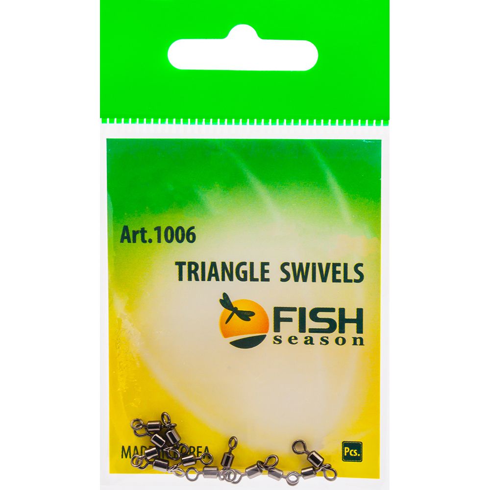 Вертлюжки Fish Season TRIANGLE SWIVELS 1006 #6x7, 22 кг (6 шт/уп)