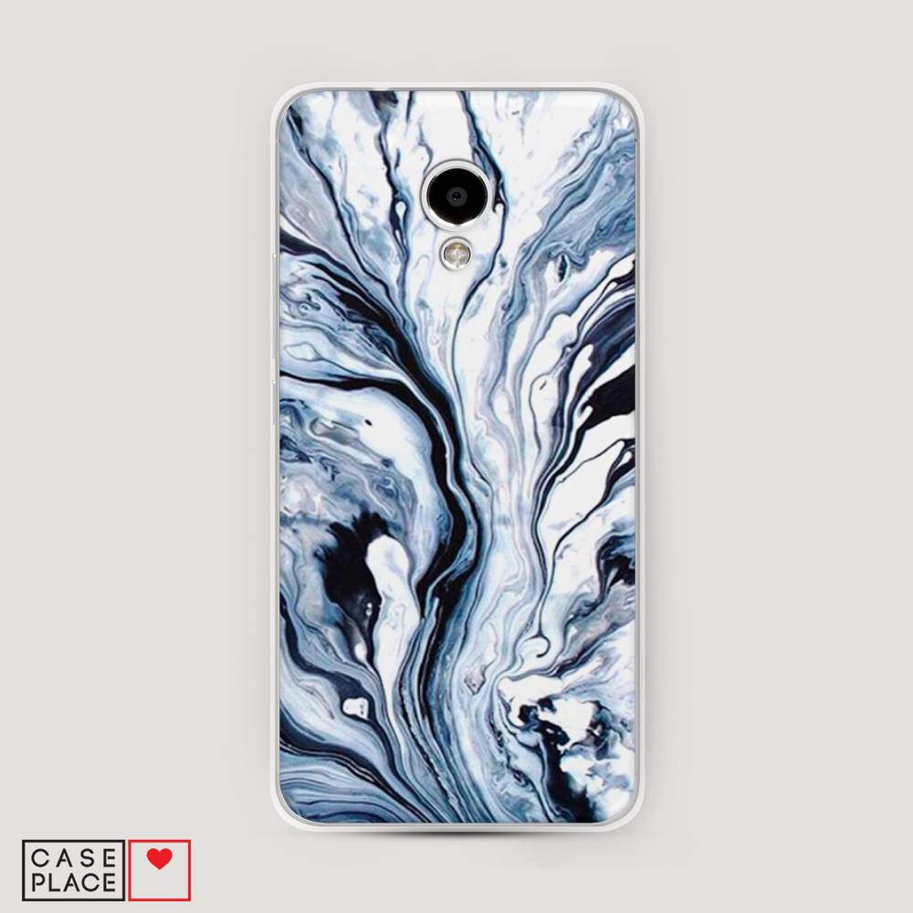 

Чехол Awog на Meizu M5S "Голубой минерал мрамор", 72250-3