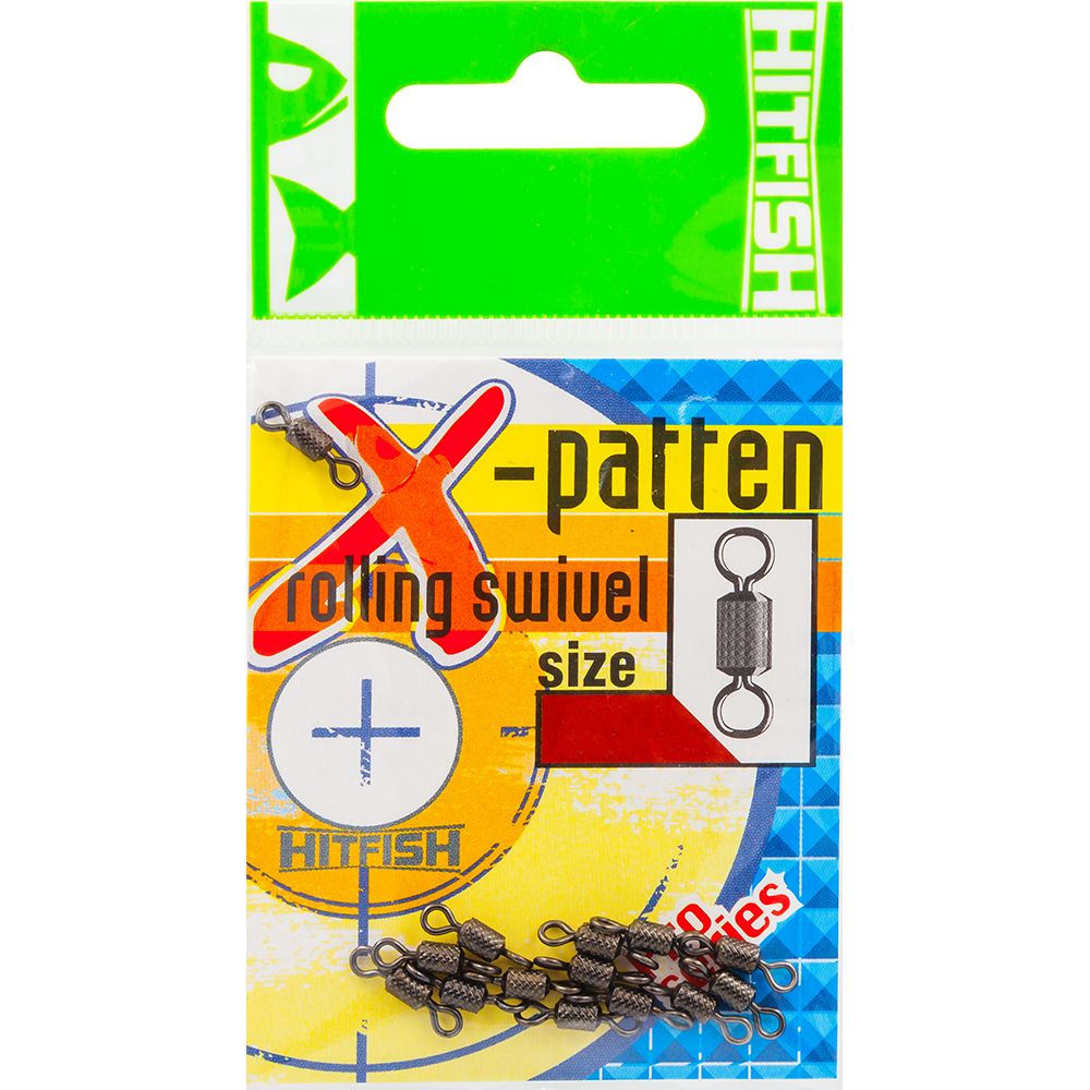 

Вертлюжки Hitfish X-PATTEN ROLLING SWIVEL #03, 45 кг (11 шт) XPRS-3, Черный, X-PATTEN ROLLING SWIVEL