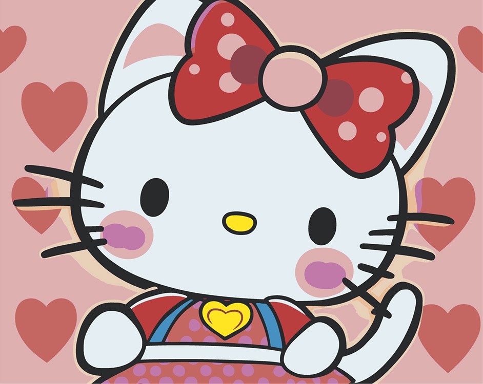 

Картина по номерам Цветное Аниме Hello Kitty Хеллоу Китти Сердечки 3