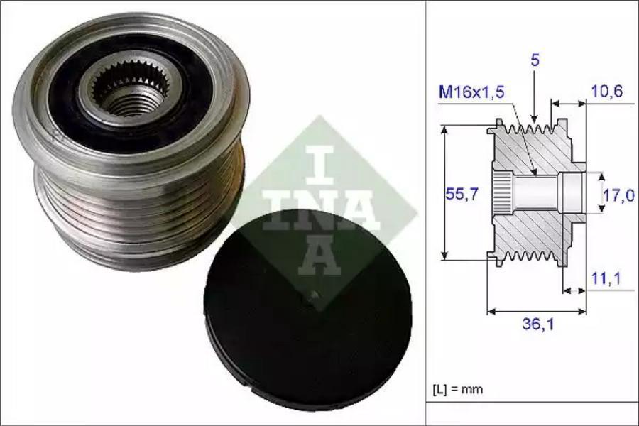 

Шкив генератора Ina/luk 535016110