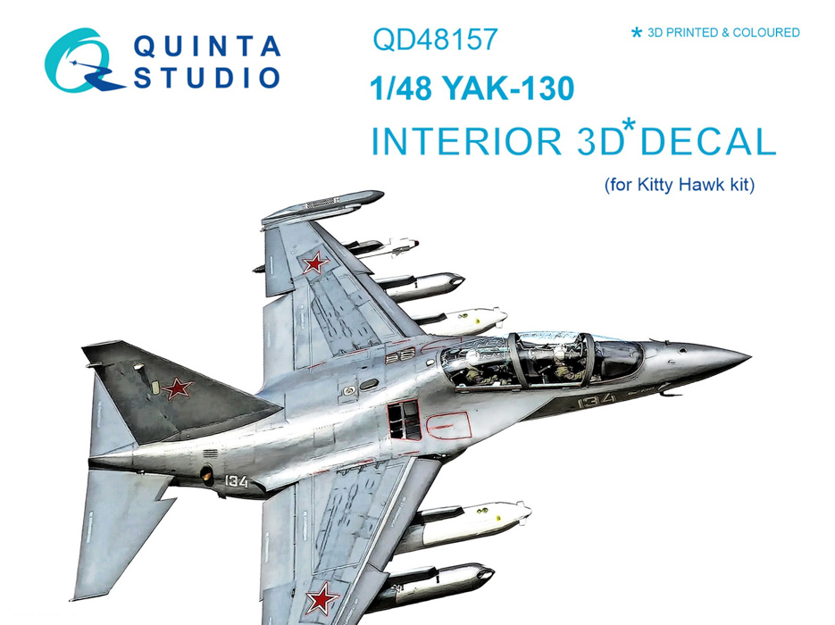 

QD48157 3D Декаль интерьера кабины Як-130 для модели KittyHawk, Цветной