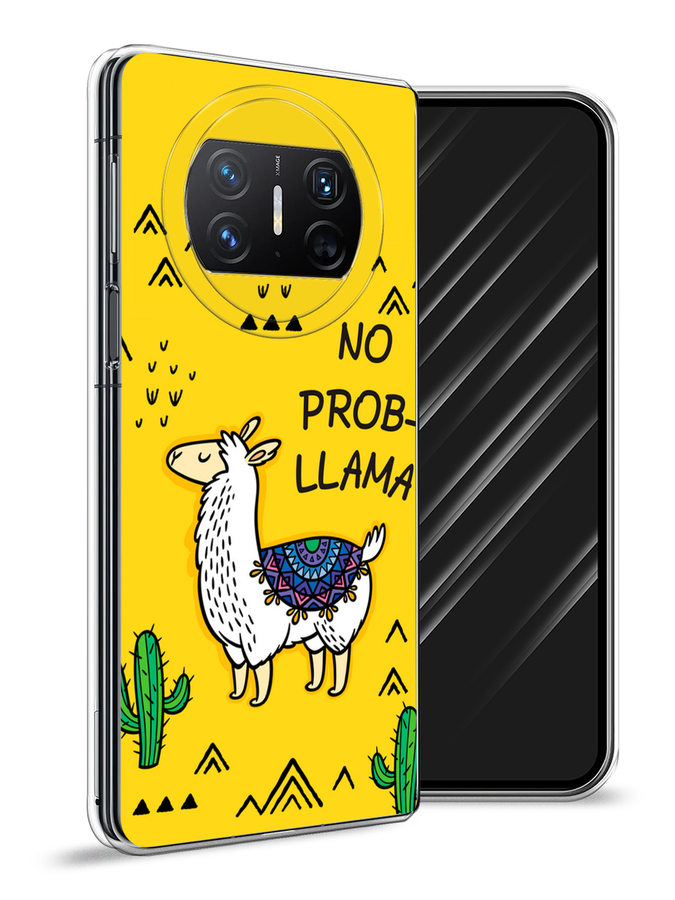 

Чехол Awog на Huawei Mate X3 "No probLLama", Желтый;черный;синий, 6122450-1