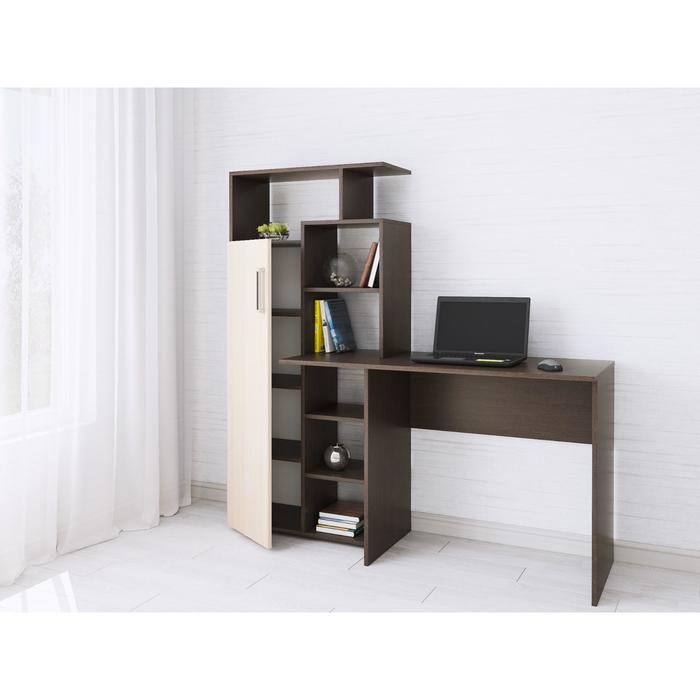 

Стол компьютерный Квартет-7 1508х500х1500 венге/дуб молочный, Квартет-7