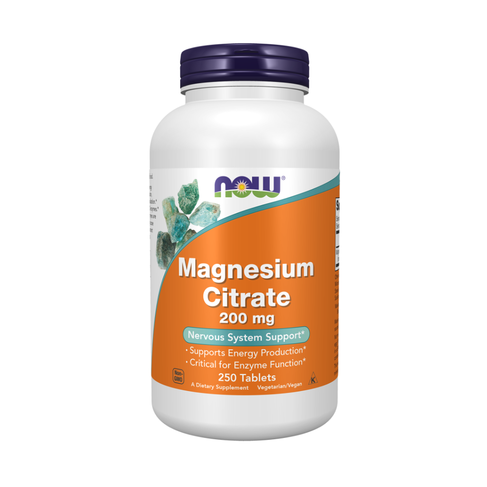 Магний NOW Magnesium Citrate 250 табл. без вкуса