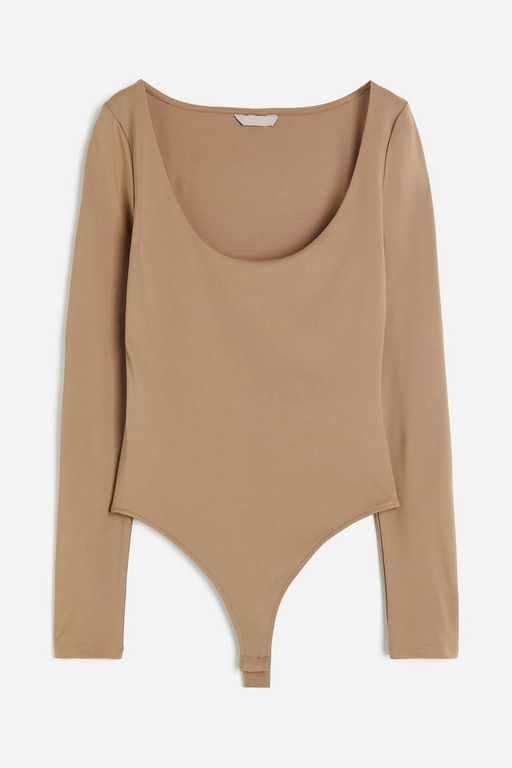 

Боди женское H&M 1224067 бежевое S, Бежевый, 1224067