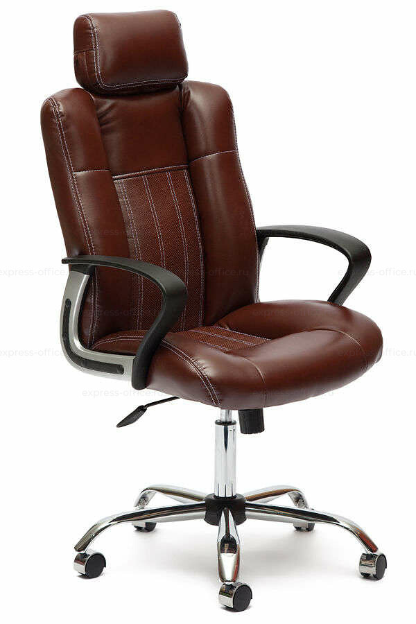 Кресло офисное OXFORD хром, коричневый