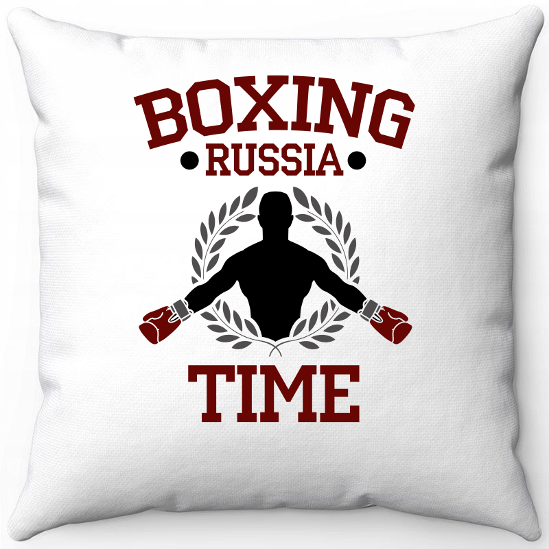 

Подушка декоративная Море Маек Белая 40х40, boxing Russia time, Белый, Белая 40х40