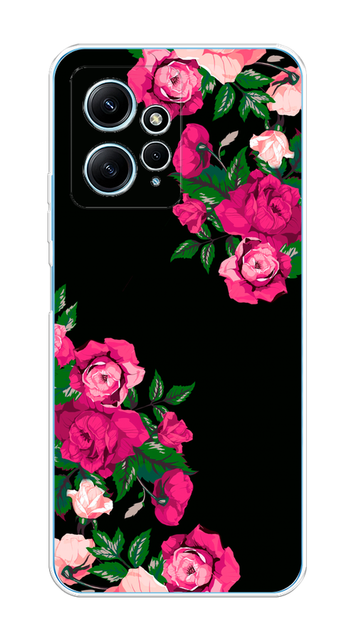 

Чехол Homey на Xiaomi Redmi Note 12 4G "Розы фуксия", Черный;розовый;зеленый, 318350-1