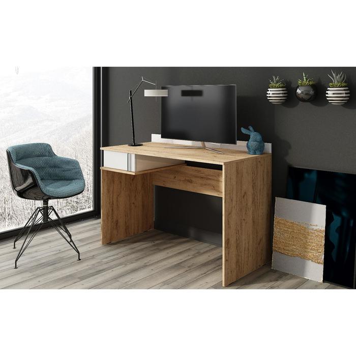 

Стол письменный ДЖАМП 1165х860х600 Дуб вотан/Белый глянец