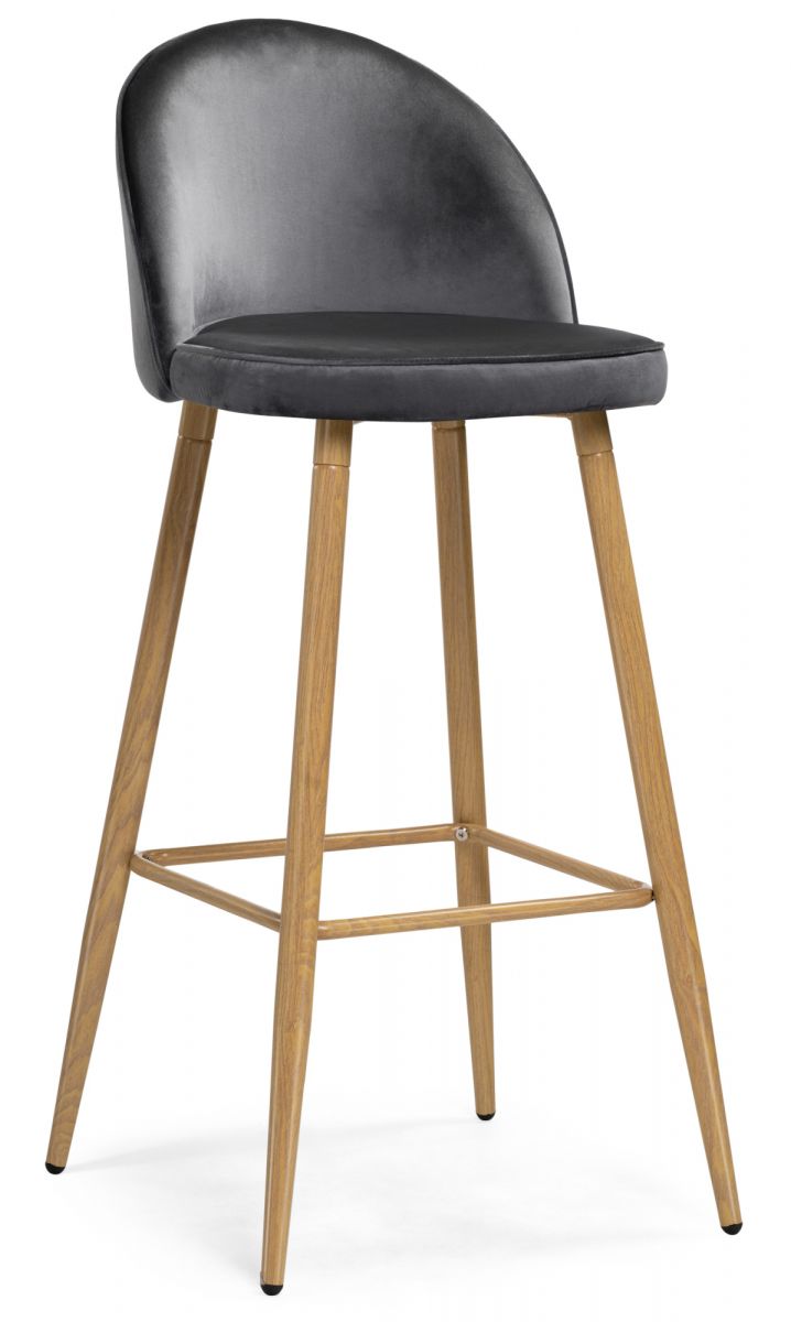 

Барный стул Dodo 1 dark grey with edging / wood